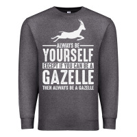 Charcoal Heather Gazelle Gift Lover Premium Sweatshirt - longCreatives