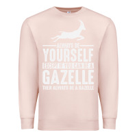 Pale Pink Gazelle Gift Lover Premium Sweatshirt - longCreatives