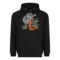 Black gray cowgirl and roses Heavyweight Hoodie - AdoDesignShop