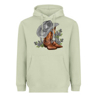Matcha gray cowgirl and roses Heavyweight Hoodie - AdoDesignShop