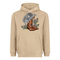 Mushroom gray cowgirl and roses Heavyweight Hoodie - AdoDesignShop