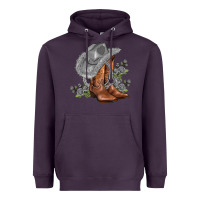 Plum gray cowgirl and roses Heavyweight Hoodie - AdoDesignShop