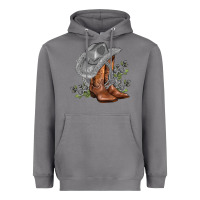 Storm gray cowgirl and roses Heavyweight Hoodie - AdoDesignShop