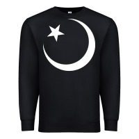 Black Islam Symbol Design white Premium Sweatshirt - longCreatives