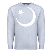 Heather Grey Islam Symbol Design white Premium Sweatshirt - longCreatives