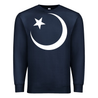 Navy Islam Symbol Design white Premium Sweatshirt - longCreatives