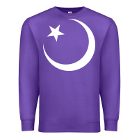 Purple Islam Symbol Design white Premium Sweatshirt - longCreatives