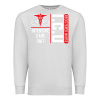 Dove Grey ICU Registered Nurse Medical Intensive Care Unit Premium Sweatshirt - longCreatives
