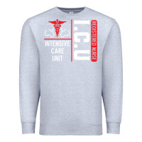 Heather Grey ICU Registered Nurse Medical Intensive Care Unit Premium Sweatshirt - longCreatives