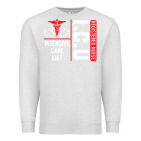 Oatmeal Heather ICU Registered Nurse Medical Intensive Care Unit Premium Sweatshirt - longCreatives