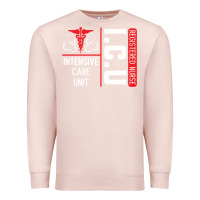 Pale Pink ICU Registered Nurse Medical Intensive Care Unit Premium Sweatshirt - longCreatives
