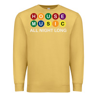 Antique Gold House Music All Night Long Ravers Premium Sweatshirt - longCreatives