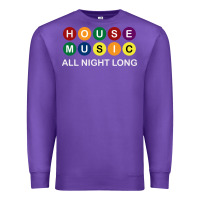 Purple House Music All Night Long Ravers Premium Sweatshirt - longCreatives