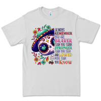 Dove Grey You are braver than you think sugar skull Premium Tee - NancyCooperArtShop