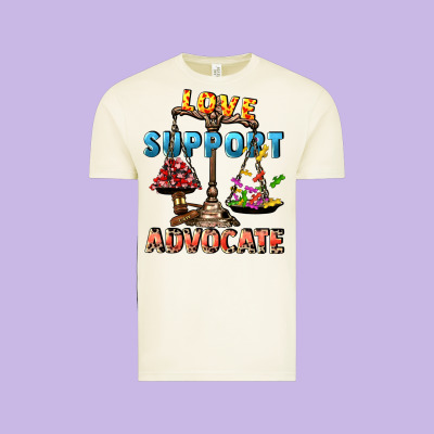 Love Support Advocate Vintage Tee Designed By Cowgirlartshop