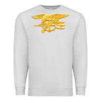 Dove Grey Navy Seals badge Premium Sweatshirt - longCreatives