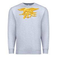 Heather Grey Navy Seals badge Premium Sweatshirt - longCreatives