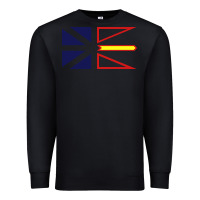 Black Newfoundland and Labrador Flag - 3 Color Premium Sweatshirt - longCreatives