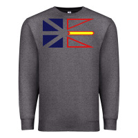 Charcoal Heather Newfoundland and Labrador Flag - 3 Color Premium Sweatshirt - longCreatives