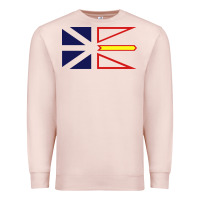 Pale Pink Newfoundland and Labrador Flag - 3 Color Premium Sweatshirt - longCreatives