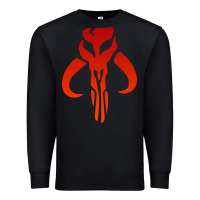 Black Mando Mythosaur Skull Sticker Premium Sweatshirt - longCreatives