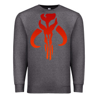 Charcoal Heather Mando Mythosaur Skull Sticker Premium Sweatshirt - longCreatives