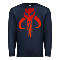 Navy Mando Mythosaur Skull Sticker Premium Sweatshirt - longCreatives