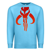 Ocean Blue Mando Mythosaur Skull Sticker Premium Sweatshirt - longCreatives