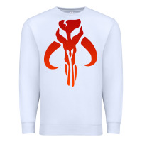 White Mando Mythosaur Skull Sticker Premium Sweatshirt - longCreatives
