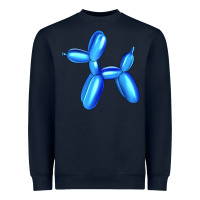 Navy Blue Dog Balloon Heavyweight Sweatshirt - Artiststas