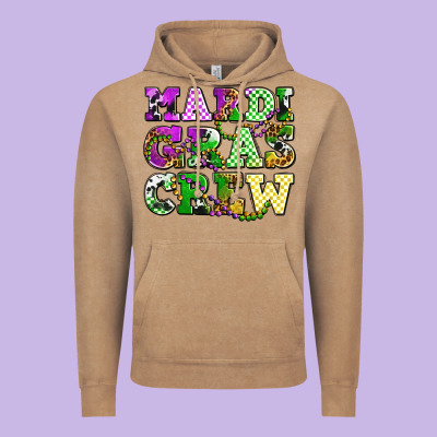 Mardi Gras Crew Olivia Vintage Hoodie Designed By Oliviacreatesart