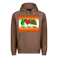 Chestnut peace love frogs Premium Hoodie - Jasminsmagicworld