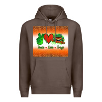 Coffee peace love frogs Premium Hoodie - Jasminsmagicworld