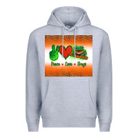 Heather Grey peace love frogs Premium Hoodie - Jasminsmagicworld
