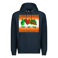 Navy peace love frogs Premium Hoodie - Jasminsmagicworld