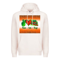 Pale Pink peace love frogs Premium Hoodie - Jasminsmagicworld