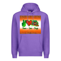 Purple peace love frogs Premium Hoodie - Jasminsmagicworld