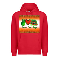 Red peace love frogs Premium Hoodie - Jasminsmagicworld