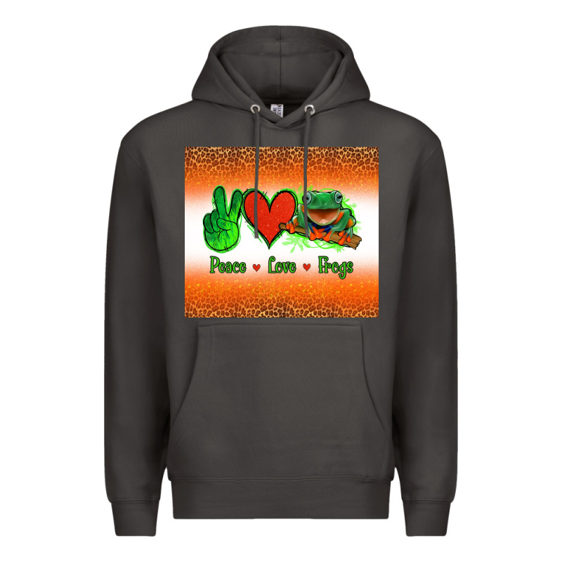 Peace Love Frogs Premium Hoodie by Jasminsmagicworld | Teevron