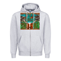 Whild Child Longhorn  Cactus Cowhide Zipper Hoodie | Teevron