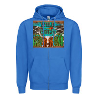 True Royal whild child longhorn  cactus cowhide Zipper Hoodie - Artiststas
