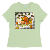 Matcha happy fall y'all teeth Ladies Tee - TumblerDesignByShophia