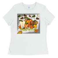 White happy fall y'all teeth Ladies Tee - TumblerDesignByShophia