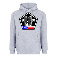 Heather Grey 9-11 We Will Never Forget Heavyweight Hoodie - longCreatives