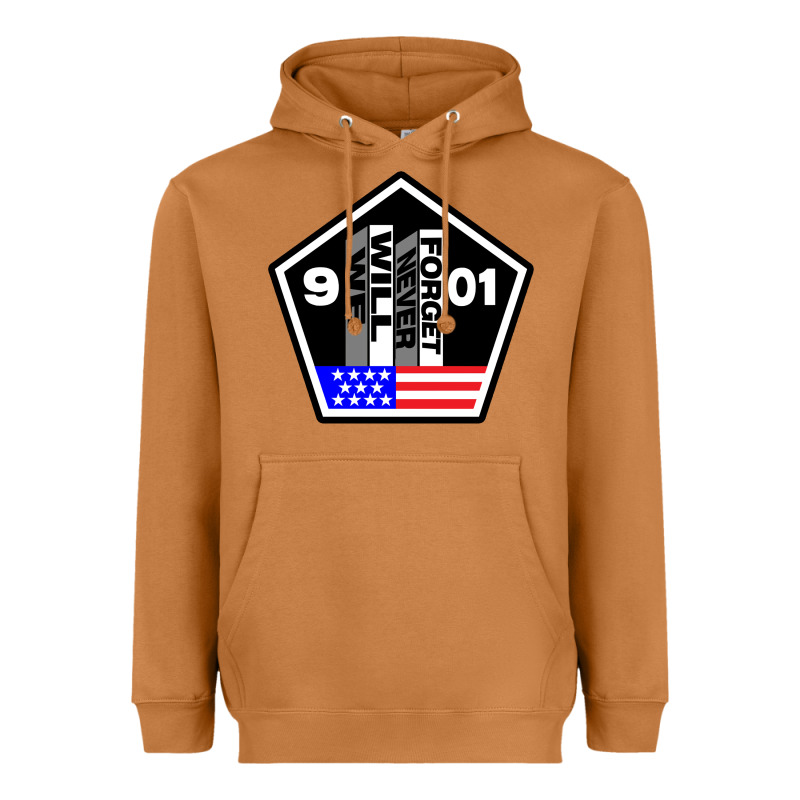 9-11 We Will Never Forget Heavyweight Hoodie by longCreatives | Teevron