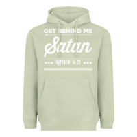 Matcha Get behind me Satan Matthew 1623 Quote Heavyweight Hoodie - longCreatives
