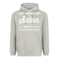 Moon Dust Get behind me Satan Matthew 1623 Quote Heavyweight Hoodie - longCreatives