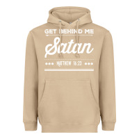 Mushroom Get behind me Satan Matthew 1623 Quote Heavyweight Hoodie - longCreatives