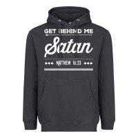 Get Behind Me Satan Matthew 1623 Quote Heavyweight Hoodie | Teevron