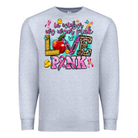 Heather Grey in october we wear pink love pink Premium Sweatshirt - AdoDesignShop
